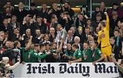 6 November 2016; The Cork City squad celebrate with the cup after the Irish Daily Mail FAI Cup Final match between Cork City and Dundalk at Aviva Stadium in Lansdowne Road, Dublin. Photo by David Maher/Sportsile