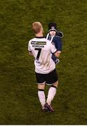 6 November 2016; Daryl Horgan of Dundalk with his son Jack, age 15 months, following the Irish Daily Mail FAI Cup Final match between Cork City and Dundalk at Aviva Stadium in Lansdowne Road, Dublin. Photo by Stephen McCarthy/Sportsfile