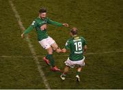 6 November 2016; Seán Maguire, left, and Karl Sheppard of Cork City celebrate following the Irish Daily Mail FAI Cup Final match between Cork City and Dundalk at Aviva Stadium in Lansdowne Road, Dublin. Photo by Stephen McCarthy/Sportsfile