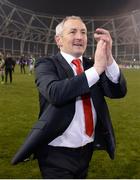 6 November 2016; Cork City manager John Caulfield claps the supporters following his team's victory during the Irish Daily Mail FAI Cup Final match between Cork City and Dundalk at Aviva Stadium in Lansdowne Road, Dublin. Photo by Seb Daly/Sportsfile