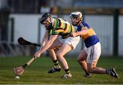 6 November 2016; Conor Dorris of Glen Rovers in action against Thomas Nolan of Patrickswell during the AIB Munster GAA Hurling Senior Club Championship semi-final game between Patrickswell and Glen Rovers at Gaelic Grounds in Limerick. Photo by Diarmuid Greene/Sportsfile