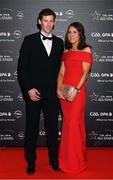 4 November 2016; Mayo footballer David Clarke and wife Paula arrive for the 2016 GAA/GPA Opel All-Stars Awards at the Convention Centre in Dublin. Photo by Ramsey Cardy/Sportsfile