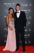 4 November 2016; Waterford hurler Tadhg de Búrca and Aileen Gallagher arrive for the 2016 GAA/GPA Opel All-Stars Awards at the Convention Centre in Dublin. Photo by Ramsey Cardy/Sportsfile