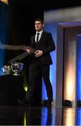4 November 2016; Dublin footballer Diarmuid Connolly with his award at the 2016 GAA/GPA Opel All-Stars Awards at the Convention Centre in Dublin. Photo by Ramsey Cardy/Sportsfile