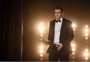 4 November 2016; Tyrone footballer Peter Harte with his award at the 2016 GAA/GPA Opel All-Stars Awards at the Convention Centre in Dublin. Photo by Ramsey Cardy/Sportsfile