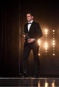 4 November 2016; Mayo footballer Lee Keegan with his award at the 2016 GAA/GPA Opel All-Stars Awards at the Convention Centre in Dublin. Photo by Ramsey Cardy/Sportsfile