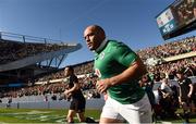 5 November 2016; Ireland captain Rory Best leads his side onto the pitch ahead of  the International rugby match between Ireland and New Zealand at Soldier Field in Chicago, USA. Photo by Brendan Moran/Sportsfile