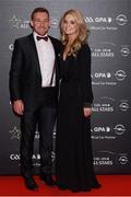 4 November 2016; Kilkenny hurler Richie Hogan and Anne Ryan arrive for the 2016 GAA/GPA Opel All-Stars Awards at the Convention Centre in Dublin. Photo by Ramsey Cardy/Sportsfile
