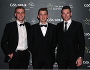 4 November 2016; Tipperary hurlers, from left, John McGrath, Ronan Maher and Pádraic Maher arrive at the 2016 GAA/GPA Opel All-Stars Awards at the Convention Centre in Dublin.  Photo by Ramsey Cardy/Sportsfile
