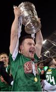 6 November 2016; Steven Beattie of Cork City celebrates with the trophy following his team's victory during the Irish Daily Mail FAI Cup Final match between Cork City and Dundalk at Aviva Stadium in Lansdowne Road, Dublin. Photo by Seb Daly/Sportsfile