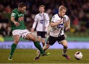 6 November 2016; Daryl Horgan of Dundalk in action against Kenny Browne of Cork City during the Irish Daily Mail FAI Cup Final match between Cork City and Dundalk at Aviva Stadium in Lansdowne Road, Dublin. Photo by Seb Daly/Sportsfile
