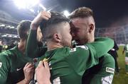 6 November 2016; Sean Maguire and Kevin O'Connor of Cork City celebrate at the end of the Irish Daily Mail FAI Cup Final match between Cork City and Dundalk at Aviva Stadium in Lansdowne Road, Dublin. Photo by David Maher/Sportsfile