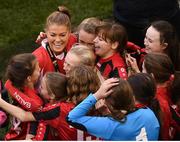 6 November 2016; Sarah Rowe of Shelbourne Ladies celebrates her side's victory with Westport United players following the Continental Tyres FAI Women's Senior Cup Final game between Shelbourne Ladies and Wexford Youths at Aviva Stadium in Lansdowne Road, Dublin. Photo by Stephen McCarthy/Sportsfile