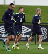 8 November 2016; Daryl Horgan, Stephen Gleeson and Shane Duffy of Republic of Ireland during squad training at the FAI National Training Centre in the National Sports Campus, Abbotstown, Dublin. Photo by David Maher/Sportsfile