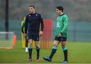 8 November 2016; Ireland's Garry Ringrose, left, and Joey Carbery during squad training at Carton House in Maynooth, Co Kildare. Photo by Ramsey Cardy/Sportsfile