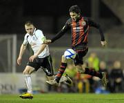 25 March 2011; Killian Brennan, Bohemians, in action against Stephen Walshe, Galway United. Airtricity League Premier Division, Bohemians v Galway United, Dalymount Park, Phibsborough, Dublin. Photo by Sportsfile