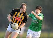 26 March 2011; Michael Moloney, Kilkenny, in action against Kevin Connolly, Fermanagh. Allianz Football League, Division 4, Round 7, Kilkenny v Fermanagh, Conahy Shamrocks GAA Club, Jenkinstown, Co. Kilkenny. Picture credit: Ray McManus / SPORTSFILE