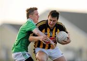 26 March 2011; Graham Lawlor, Kilkenny, in action against John Woods, Fermanagh. Allianz Football League, Division 4, Round 7, Kilkenny v Fermanagh, Conahy Shamrocks GAA Club, Jenkinstown, Co. Kilkenny. Picture credit: Ray McManus / SPORTSFILE