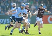 27 March 2011; Conal Keaney, Dublin, in action against Ciarán O'Donovan, left, and Damien Joyce, Galway. Allianz Hurling League, Division 1, Round 5, Dublin v Galway, Parnell Park, Donnycarney, Dublin. Picture credit: Dáire Brennan / SPORTSFILE