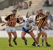 27 March 2011; Stephen Molumphy, Waterford, is tackled by Kilkenny players J.J. Delaney and Tommy Walsh, right. Allianz Hurling League, Division 1, Round 5, Kilkenny v Waterford, Nowlan Park, Kilkenny. Picture credit: Ray McManus / SPORTSFILE
