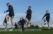 9 November 2016; Paul McShane, left, Robbie Brady, centre, and Seamus Coleman of Republic of Ireland during squad training at the FAI National Training Centre in the National Sports Campus, Abbotstown, Dublin. Photo by David Maher/Sportsfile