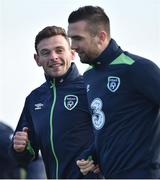9 November 2016; Andy Boyle and Shane Duffy of Republic of Ireland during squad training at the FAI National Training Centre in the National Sports Campus, Abbotstown, Dublin. Photo by David Maher/Sportsfile