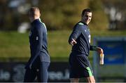 9 November 2016; John O'Shea, right, and James McClean of Republic of Ireland during squad training at the FAI National Training Centre in the National Sports Campus, Abbotstown, Dublin. Photo by David Maher/Sportsfile