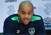 9 November 2016; Darren Randolph of Republic of Ireland during a press conference at the FAI National Training Centre in the National Sports Campus, Abbotstown, Dublin. Photo by Piaras Ó Mídheach/Sportsfile