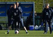 9 November 2016; James McClean of Republic of Ireland with team doctor Alan Byrne during squad training at the FAI National Training Centre in the National Sports Campus, Abbotstown, Dublin. Photo by David Maher/Sportsfile
