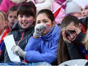 9 November 2016; Belgrove Senior GNS, Clontarf, supporters react during the closing stages of their Corn Austin Finn final against St. Patrick's GNS, Hollypark, at the Allianz Cumann na mBunscol Finals in Croke Park, Dublin. Photo by Stephen McCarthy/Sportsfile