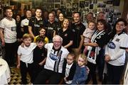 31 October 2016; Former Dundalk player Joe Martin, part of the 1952 FAI Cup winning team, with members of his extended family pose for a portrait at Oriel Park in Dundalk, Co.Louth. Photo by David Maher/Sportsfile