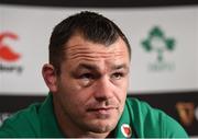 10 November 2016; Cian Healy of Ireland during an Ireland Rugby Squad Press Conference at Carton House in Maynooth, Co. Kildare.  Photo by Matt Browne/Sportsfile