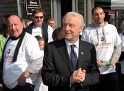 27 March 2011; Republic of Ireland manager Giovanni Trapattoni at the start of the Dublin leg of the John Giles Foundation, 'Walk of Dreams', in association with Three, Ireland's fastest growing mobile network. The fundraising walk which took place in 14 locations nationwide brought nearly 50,000 people from all over Ireland to raise funds for the beautiful game and the John Giles Foundation, to continue the growth of football. The ‘Walk of Dreams’ took place in Letterkenny, Sligo, Castlebar, Galway City, Ennis, Limerick City, Tralee, Cork City, Athlone, Thurles, Waterford City, Enniscorthy, Dublin City and Dundalk. The John Giles Foundation was founded to use football as a vehicle for social change, to build community cohesion, increase participation and to improve health and education by providing funding to help football in clubs, schools and community groups in Ireland. Half of the funds raised will be retained by participating football clubs while the other half will go to the Foundation for community football projects in clubs, schools and community groups throughout Ireland. John Giles Foundation ‘Walk of Dreams’ in association with Three. Fitzwilliam Street via Ringsend to Aviva Stadium. Picture credit: Stephen McCarthy / SPORTSFILE