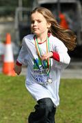 27 March 2011; Molly O'Connor, age five, from Dunshaughlin, Co. Meath, enjoying her day out at the Irishrail.ie Dunboyne 4 Mile Road Race & Fun Run, Dunboyne, Co. Meath. Picture credit: Tomas Greally / SPORTSFILE