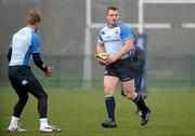 29 March 2011; Leinster's Cian Healy during squad training ahead of their Celtic League match against Munster on Saturday. Leinster Rugby Squad Training and Press Briefing, UCD, Belfield, Dublin. Picture credit: Brian Lawless / SPORTSFILE