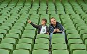 29 March 2011; Republic of Ireland supporters look around the Aviva Stadium before the start of the game. International Friendly, Republic of Ireland v Uruguay, Aviva Stadium, Lansdowne Road, Dublin. Picture credit: David Maher / SPORTSFILE