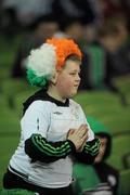 29 March 2011; A young Republic of Ireland supporter during the game. International Friendly, Republic of Ireland v Uruguay, Aviva Stadium, Lansdowne Road, Dublin. Picture credit: Brian Lawless / SPORTSFILE