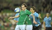 29 March 2011; Anthony Stokes, Republic of Ireland, in action against Andres Scotti, Uruguay. International Friendly, Republic of Ireland v Uruguay, Aviva Stadium, Lansdowne Road, Dublin. Picture credit: David Maher / SPORTSFILE