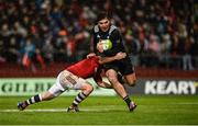 11 November 2016; James Lowe of Maori All Blacks is tackled by Duncan Williams of Munster during the match between Munster and the New Zealand Maori All Blacks at Thomond Park in Limerick. Photo by Diarmuid Greene/Sportsfile