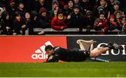 11 November 2016; Ambrose Curtis of Maori All Blacks scores his side's second try during the match between Munster and the New Zealand Maori All Blacks at Thomond Park in Limerick. Photo by Diarmuid Greene/Sportsfile
