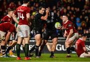 11 November 2016; James Lowe, right, of Maori All Blacks is congratulated by team-mate Tim Bateman after scoring his side's first try during the match between Munster and the New Zealand Maori All Blacks at Thomond Park in Limerick. Photo by Diarmuid Greene/Sportsfile