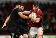 11 November 2016; Robin Copeland of Munster is tackled by Akira Ioane of Maori All Blacks during the match between Munster and the New Zealand Maori All Blacks at Thomond Park in Limerick. Photo by Diarmuid Greene/Sportsfile