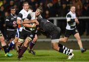 11 November 2016; Luke Whitelock  of Barbarians is tackled by Nemia Kenatale of Fiji during the Representative Fixture match between Barbarians and Fiji at the Kingspan Stadium in Belfast. Photo by Oliver McVeigh/Sportsfile