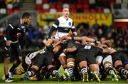 11 November 2016; Ruan Pienaar of Barbarians waiting for the ball to come out of the scrum during the Representative Fixture match between Barbarians and Fiji at the Kingspan Stadium in Belfast. Photo by Oliver McVeigh/Sportsfile