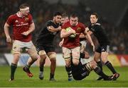 11 November 2016; Tommy O'Donnell of Munster is tackled by Reed Prinsep of Maori All Blacks during the match between Munster and the New Zealand Maori All Blacks at Thomond Park in Limerick. Photo by Diarmuid Greene/Sportsfile