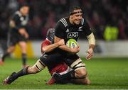 11 November 2016; Leighton Price of Maori All Blacks is tackled by Duncan Williams of Munster during the match between Munster and the New Zealand Maori All Blacks at Thomond Park in Limerick. Photo by Brendan Moran/Sportsfile