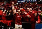 11 November 2016; Munster captain Tommy O'Donnell celebrates with supporters after the match between Munster and the New Zealand Maori All Blacks at Thomond Park in Limerick. Photo by Diarmuid Greene/Sportsfile