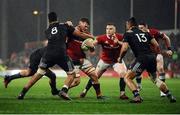 11 November 2016; Conor Oliver of Munster is tackled by Akira Ioane and Matt Proctor of Maori All Blacks during the match between Munster and the New Zealand Maori All Blacks at Thomond Park in Limerick. Photo by Diarmuid Greene/Sportsfile