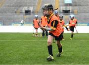 8 October 2016; Peadar Browne from Adamstown GAA Club practices at Croke Park which played host to some of Ireland’s most talented hurlers, along with over 500 children, who lined-out to learn tips and skills from their hurling heroes as part of Centra’s Live Well hurling initiative. The participating children, who experienced a once in a lifetime opportunity, came from 12 lucky GAA clubs who each claimed their very special spot by winning a Live Well hurling challenge during the summer. Croke Park, Dublin. Photo by Cody Glenn/Sportsfile
