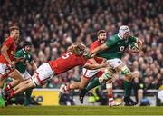 12 November 2016; Ultan Dillane of Ireland is tackled by Evan Olmstead of Canada during the Autumn International match between Ireland and Canada at the Aviva Stadium in Dublin. Photo by Ramsey Cardy/Sportsfile
